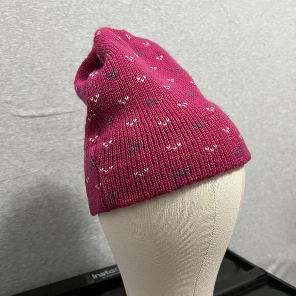 Vintage Wigwam Hat Beanie Pink Wool Knit Made USA Winter Ski Womens 80s USA - Picture 3 of 12